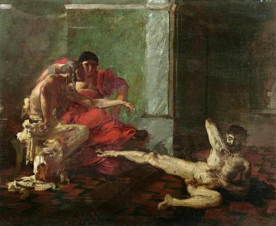 Joseph-Noel Sylvestre Locusta testing poison on a slave oil painting image